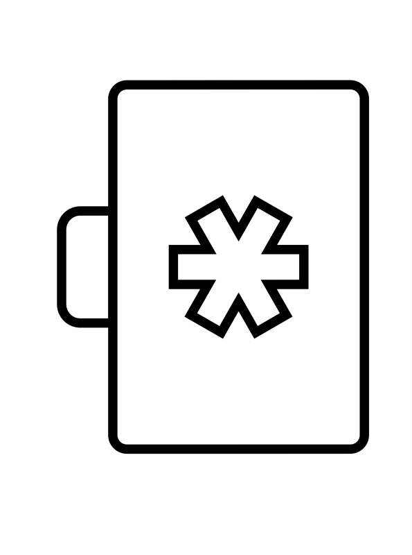 Kids-n-fun.de | Malvorlage Gesundheit einfach Erste-Hilfe-Kasten